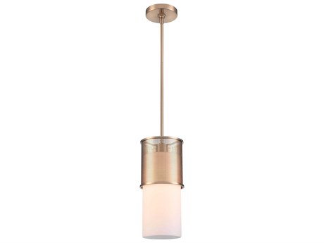 Elk Home Esteem 1-Light Aged Brass Cylinder Mini Pendant