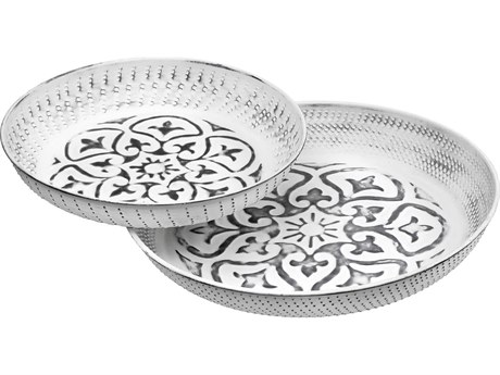 Elk Home Gray White Joslyn Decorative Plates Set of 2