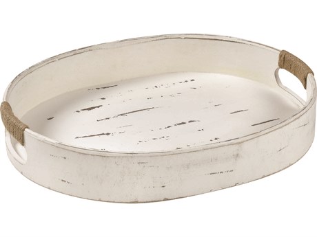 Elk Home Waterfront Weathered White Serving Tray