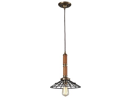 Elk Home 1-Light Vintage Brass Rust Mini Pendant