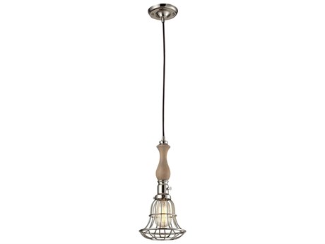 Elk Home 1-Light Polished Nickel Bell Mini Pendant