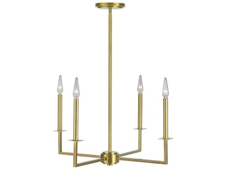 Elk Home Ray 4-Light Aged Brass Candelabra Chandelier