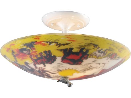 Elk Home Kidshine 3-Light White Bowl Semi Flush Mount