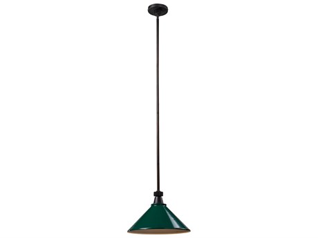 Elk Home Boulton 1-Light Oil Rubbed Bronze Green Pendant