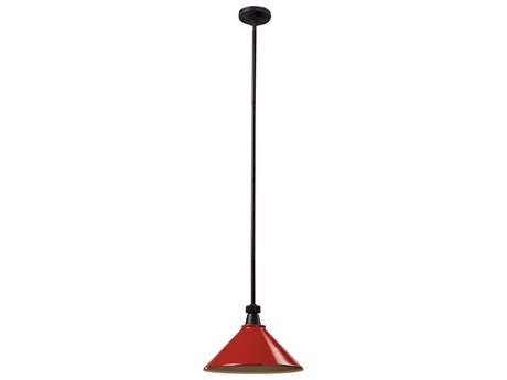 Elk Home Boulton 1-Light Oil Rubbed Bronze Red Pendant