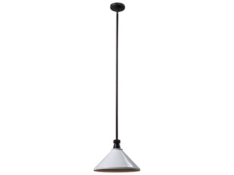 Elk Home Boulton 1-Light Oil Rubbed Bronze White Pendant