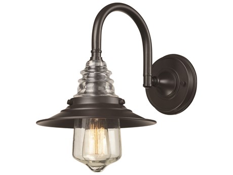 Elk Home Insulator Glass 1-Light Oiled Bronze Wall Sconce