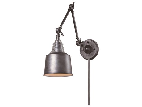 Elk Home Insulator Glass 1-Light Weathered Zinc Gray Drum Island Pendant
