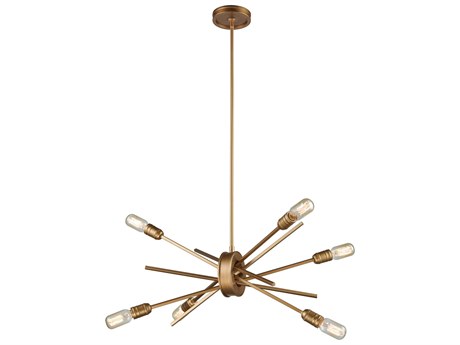 Elk Home Xenia 6-Light Matte Gold Sputnik Island Pendant