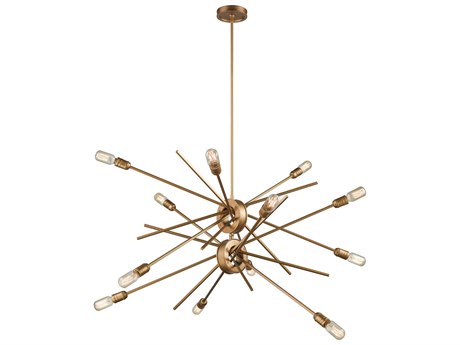 Elk Home Xenia 12-Light Matte Gold Sputnik Island Pendant