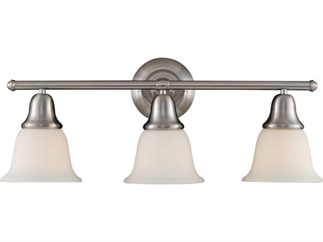 Elk Home Berwick 3-Light Brushed Nickel Glass Vanity Light