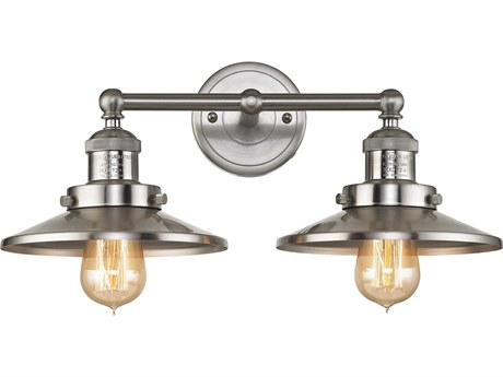 Elk Home English Pub 2-Light Satin Nickel Vanity Light