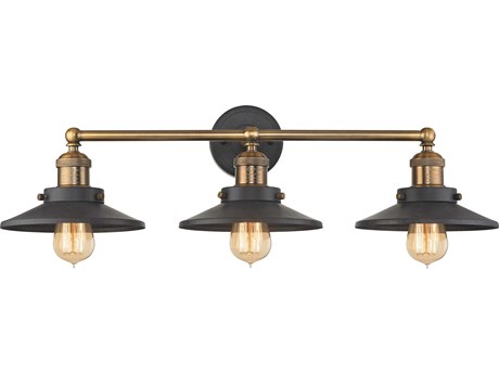 Elk Home English Pub 3-Light Antique Brass Vanity Light