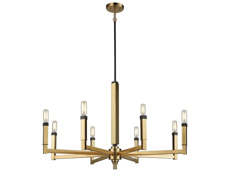 Elk Home Mandeville 8-Light Satin Brass oil Rubbed Bronze Candelabra Chandelier
