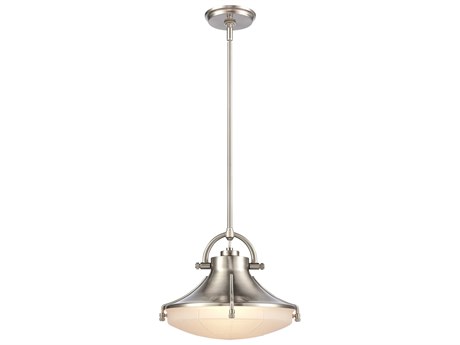 Elk Home Urbanite 1-Light Satin Nickel Glass Pendant