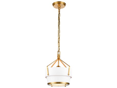 Elk Home 1-Light Matte White Satin Brass Glass Mini Pendant