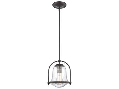 Elk Home 1-Light Oil Rubbed Bronze Glass Mini Pendant