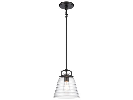 Elk Home 1-Light Matte Black Clear Glass Mini Pendant