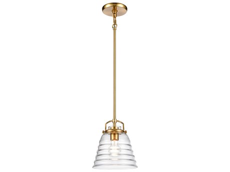 Elk Home 1-Light Satin Brass Glass Mini Pendant