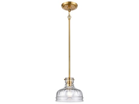 Elk Home 1-Light Satin Brass Glass Mini Pendant