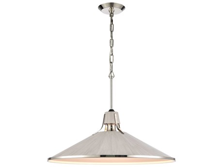 Elk Home 1-Light Sunbleached Oak Polished Nickel Pendant