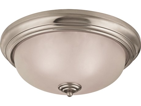 Elk Home Huntington 3-Light Brushed Nickel Glass Bowl Flush Mount