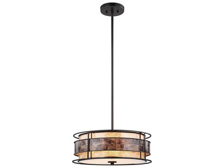 Elk Home Tremont 3-Light Tiffany Bronze Glass Drum Pendant