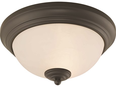 Elk Home Huntington 2-Light Oil Rubbed Bronze Glass Bowl Flush Mount