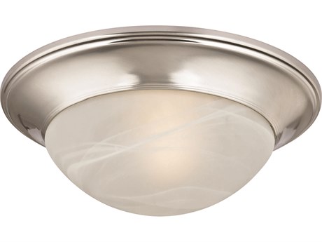 Elk Home Flushmounts 1-Light Brushed Nickel Glass Bowl Flush Mount