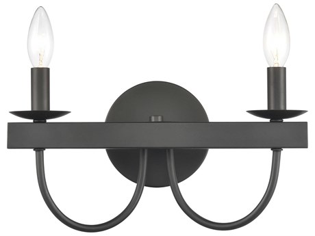 Elk Home Williamson 2-Light Black Vanity Light