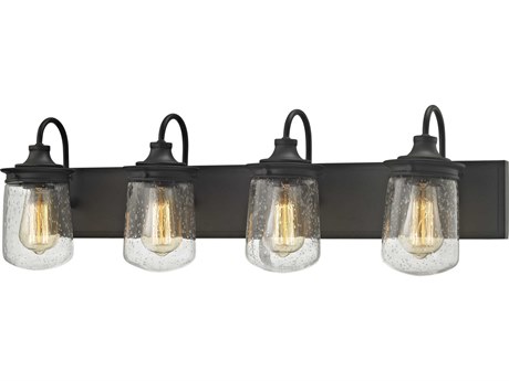Elk Home Hamel 4-Light Oil Rubbed Bronze Glass Vanity Light