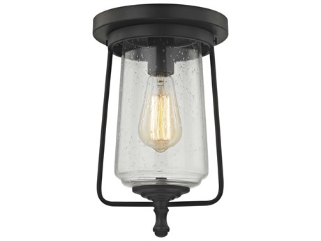 Elk Home Hamel 1-Light Oil Rubbed Bronze Glass Flush Mount