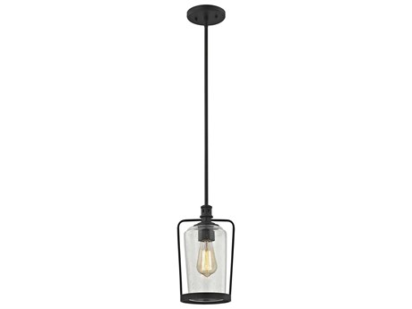 Elk Home Hamel 1-Light Oil Rubbed Bronze Glass Mini Pendant
