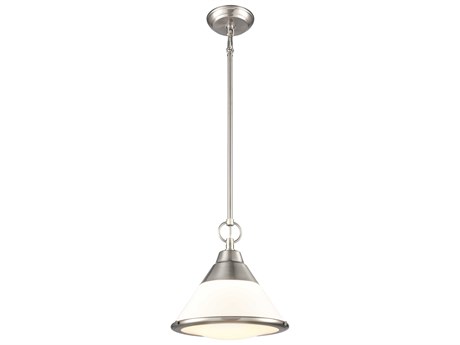 Elk Home 1-Light Satin Nickel Glass Mini Pendant