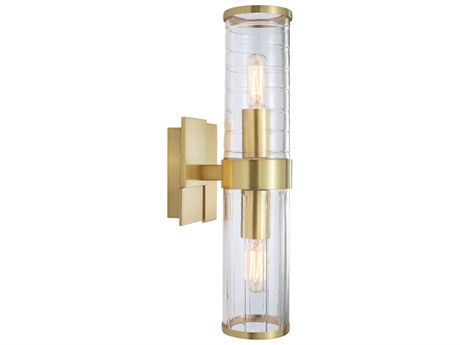 Elk Home Stripe 2-Light Satin Brass Wall Sconce