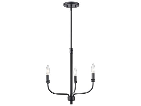 Elk Home 3-Light Matte Black Candelabra Chandelier