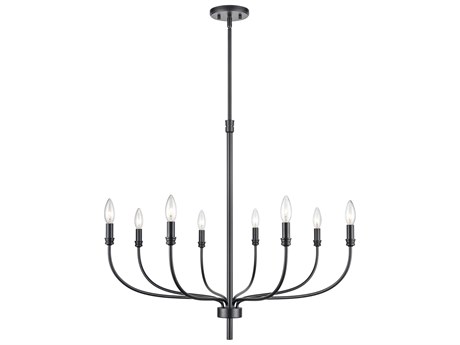 Elk Home 8-Light Matte Black Candelabra Chandelier