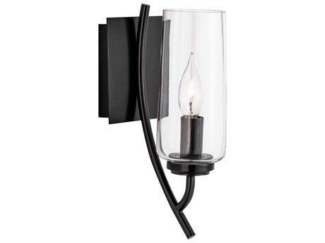 Elk Home Tulip 1-Light Acid Dipped Black Wall Sconce