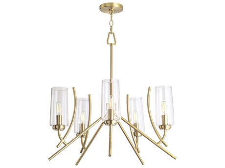Elk Home Tulip 5-Light Satin Brass Cylinder Chandelier