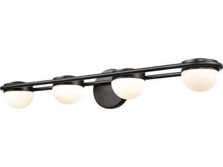 Elk Home 4-Light Matte Black Glass LED Vanity Light