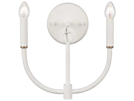 Elk Home Continuance 2-Light White Coral Satin Brass Wall Sconce