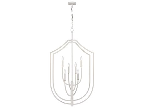 Elk Home Continuance 6-Light White Coral Satin Brass Pendant