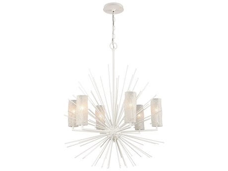 Elk Home 6-Light White Coral Glass Candelabra Sputnik Chandelier