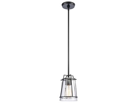 Elk Home 1-Light Matte Black Glass Mini Pendant