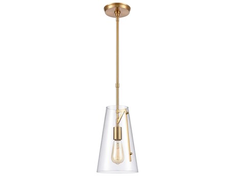 Elk Home 1-Light Satin Brass Glass Mini Pendant