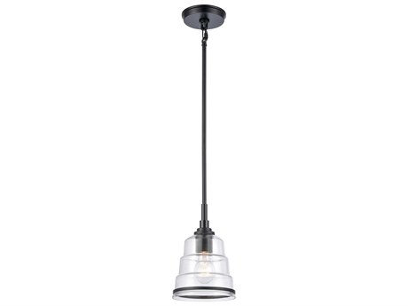 Elk Home 1-Light Matte Black Clear Glass Mini Pendant