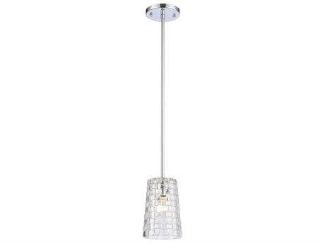 Elk Home Lightweave 1-Light Polished Nickel Crystal Glass Mini Pendant