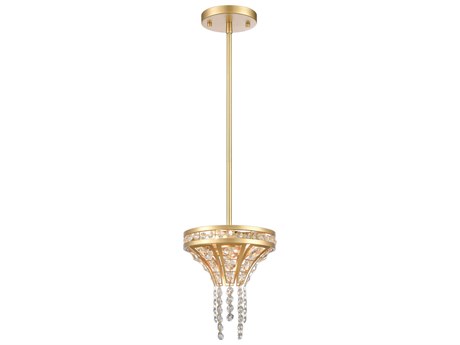 Elk Home Fantania 2-Light Champagne Gold Crystal Glass Mini Pendant