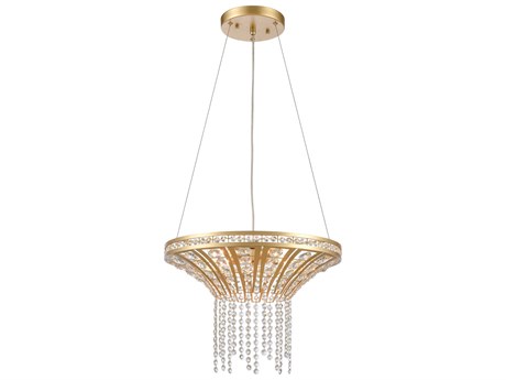 Elk Home Fantania 4-Light Champagne Gold Crystal Glass Candelabra Chandelier