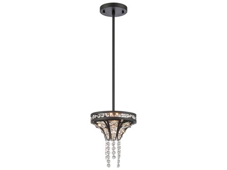 Elk Home Fantania 2-Light Matte Black Crystal Glass Mini Pendant